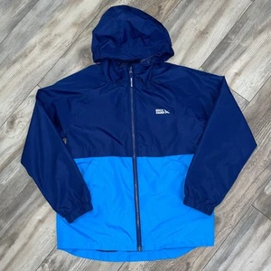 Eddie Bauer Windbreaker Jacket Full Zip Blue Hooded Youth Kids M (10/12) - Picture 1 of 5