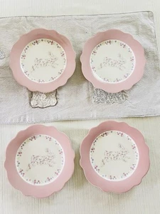 Set of 4 Sweet Bunny Salad Plates 8.5" Easter - Picture 1 of 6