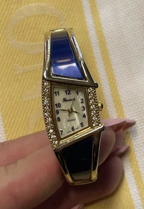 Vintage Geneva Armreif Uhr Blau & Gold  - Bild 1 von 5