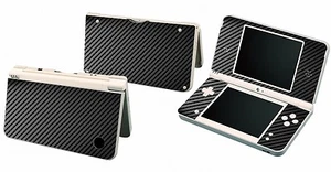 Black Carbon Fiber Vinyl Decal Cover Skin Sticker for Nintendo DSi NDSi XL LL - Picture 1 of 1