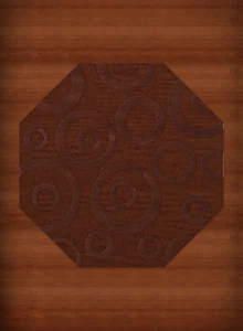 Red Transitional Bubbles Rings Area Rug Circles DV5 - Picture 1 of 12
