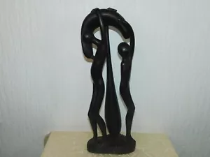 Holzfigur Afrika Skulptur " erotische Akt Szene" Afrikanische Kunst! H: 44,5cm - Bild 1 von 8