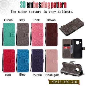 Case for Nokia G20 X20 8 9 2.4 Flower Pattern PU Leather Flip Wallet Case Cover - Picture 1 of 20