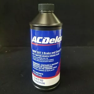 ACDELCO DOT 3 BRAKE & CLUTCH FLUID 10-4110 GM OEM 19353126 - Bild 1 von 1