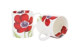 Delightful Poppy Bone China Mugs - Foto 1 di 1