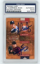 Playoff 2004 All Star Fanfest Nolan Ryan Roger Clemens signed Auto PSA #11 Promo