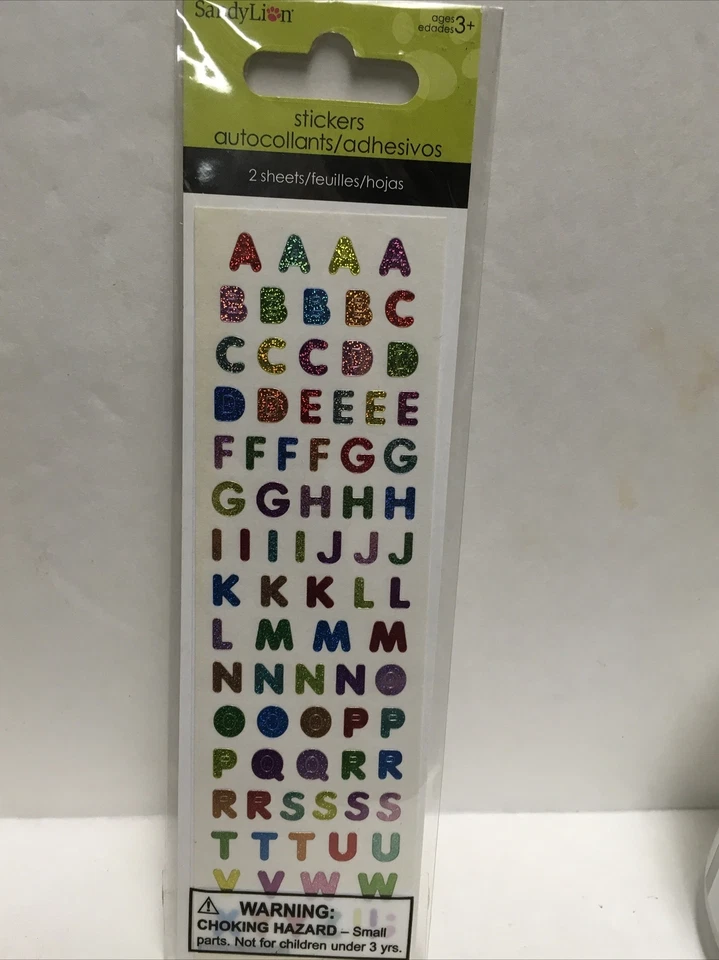 lote de 2 pegatinas/autocollantes Sandylion Adhesivos Alfabéticos # 0171 Nuevo en Paquete Foto 1 de 1