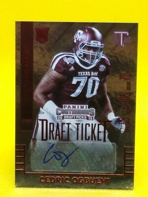 Cedric Ogbuehi 2015 Contenders Draft Picks Draft Ticket ROOKIE AUTOGRAPH #163 - Image 1 of 2