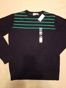 NEW The Children's Place Sweater XL 14 Blue Green Striped with Tags Longsleeve  - Picture 1 of 8