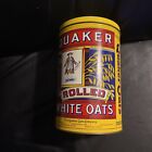 Vintage 1984 Quaker Rolled White Oats Limited Edition Collectible Can Tin w/ Lid