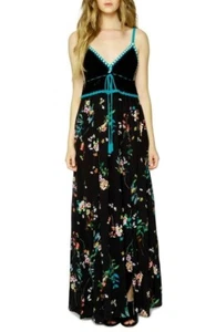 WILLOW & CLAY 156343 Women's Crochet Maxi Dress Sleeveless Black Sz. Small - Picture 1 of 2