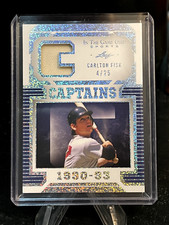 CARLTON FISK 2022 LEAF IN THE GAME USED CAPTAINS JERSEY RELIC /25