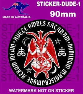 PEGATINA METAFÍSICA ILLUMINATI BAPHOMET GRANIZO SATANÁS 666 PENTAGRAMA DIABLO WICCA - Imagen 1 de 1