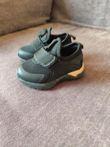 Next Ortholite Ultralite Infant Black Gold Trainers Size UK 4 EUR 20.5 - Picture 1 of 12