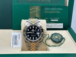 2025 Rolex 126713GRNR GMT Master II Bumblebee Ceramic 18K Gold Steel Box Paper - Picture 1 of 7