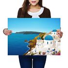 A2 - Santorini Greece Greek Travel Beach Poster 59.4X42cm280gsm #24145