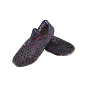 Caged Rubber Beachwear Water Shoes Men 9/10 Slip-On Red Blue - Picture 1 of 3