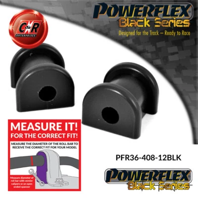 Powerflex Black Heck Überrollbügel Buchsen 12mm für Mazda MX5 Mk3 05on - Bild 1 von 4