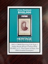 2022 Heritage Auctions National PROMO 1902-11 W600 Sporting Life Eddie Plank *