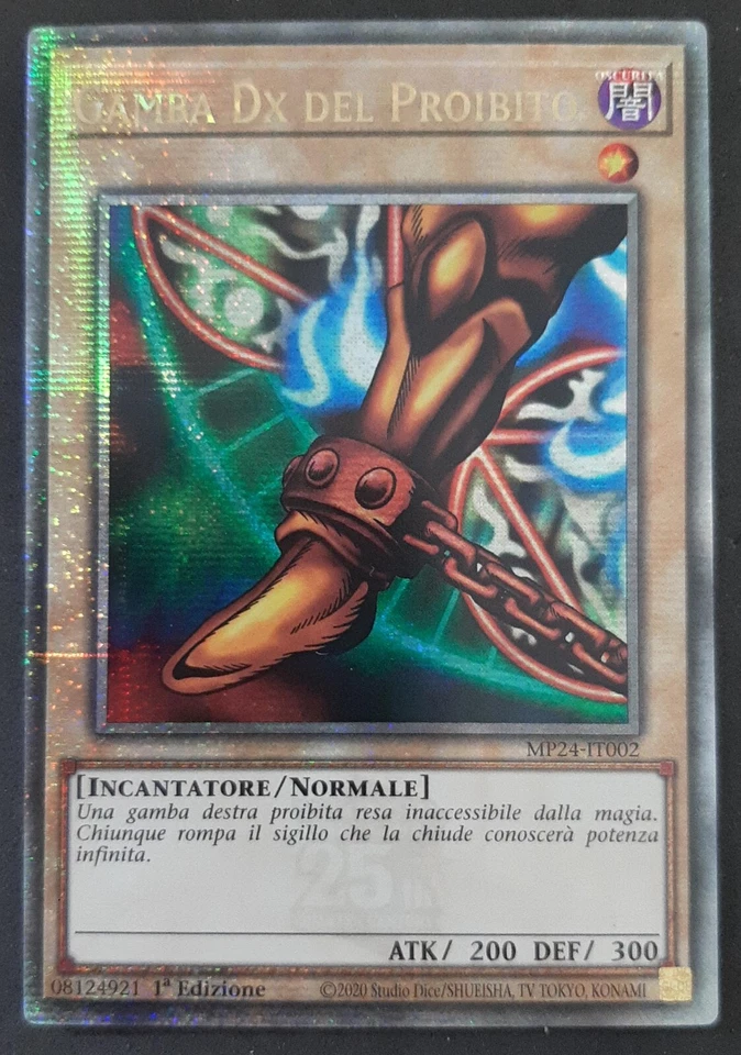 GAMBA DX DEL PROIBITO Rara Segreta Quarter Century in Italiano MP24-IT002 YUGIOH - Immagine 1 di 1