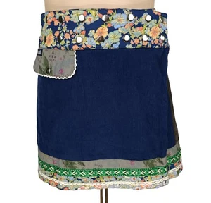 Moshiki Nijens Multicolor Cotton Wrap Skirt One Size - Picture 1 of 10