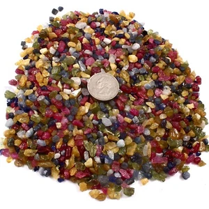Natural Thailand Multi Sapphire & Ruby Mix Facet Grade Gemstone Rough Lot 1 Kg - Picture 1 of 9