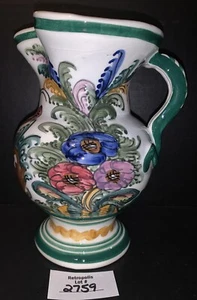 Jarrón jarra floral de cerámica Skyros Grecia firmado K.N. - Imagen 1 de 10
