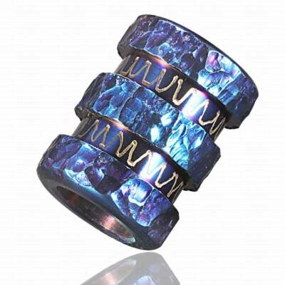 1PC EDC TC4 Rope Lanyard Bead Paracord Bead Metal Jewelry Charm Pendant - Image 1 of 3