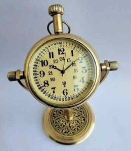 Handmade Desk Table Clock Beautiful Vintage Antique Nautical Clock handmade - Picture 1 of 2