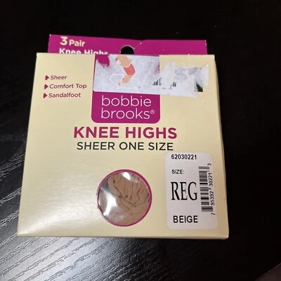 Pantimedias Bobbie Brooks bronceadas 3 paquetes con 2 en cada paquete día transparente talla queen Foto 1 de 4