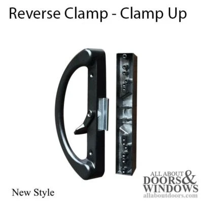 Manija de puerta corredera de patio con abrazadera inversa pestillo de bloqueo manija de puerta corredera Foto 1 de 3