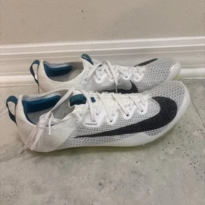 Nike Zoom Superfly Elite 2 Flyknit White Green Spikes FZ9662-100 Men’s Size 10 - Picture 1 of 7