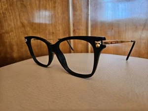 Cartier Ladies Cat Eye Glasses Pathere Panther Frames Black Gold Spectacles - Picture 1 of 14