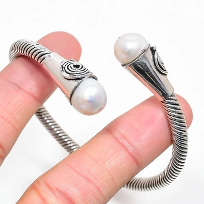 Natural River Pearl Ethnic Bracelet Adjustable P298 - Image 1 of 4