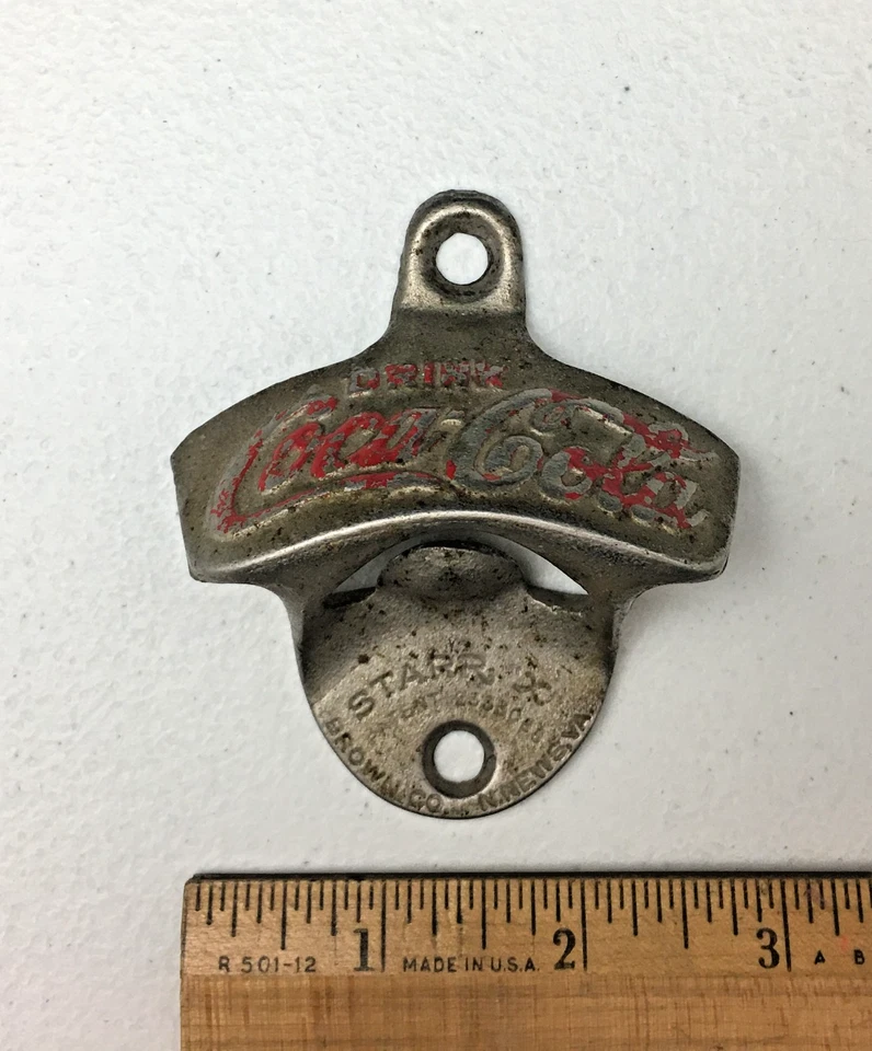 Vintage STARR X Coca-Cola Bottle Opener Brown Co. Newport News VA Pat. # 2333088 - Image 1 of 4