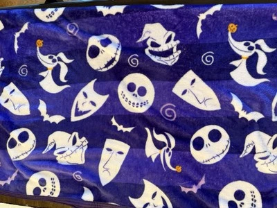 Disney Nightmare Before Christmas Purple Fleece Throw 36x50 - Image 1 of 4