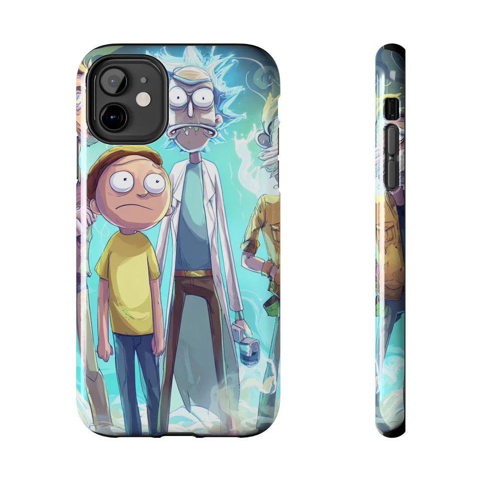 Fundas de teléfono resistentes Rick and Morty, cubierta de teléfono de dibujos animados, funda de teléfono geek, [...] Foto 1 de 1