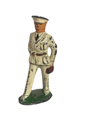Military Doctor White Uniform Soldier Cast Metal Lead Army Man Figure Barclay - Image 1 of 4