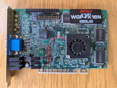 RARE Buffalo WGP-FX16N 3Dfx Voodoo Banshee 16MB SGRAM PCI video card WORKING - Image 1 of 4
