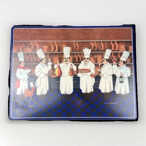 Williams Sonoma, Guy Buffet Les Chefs, Tappetini/Tovagliette Rigidi con Supporto in Sughero, Set di 4 - Foto 1 di 13