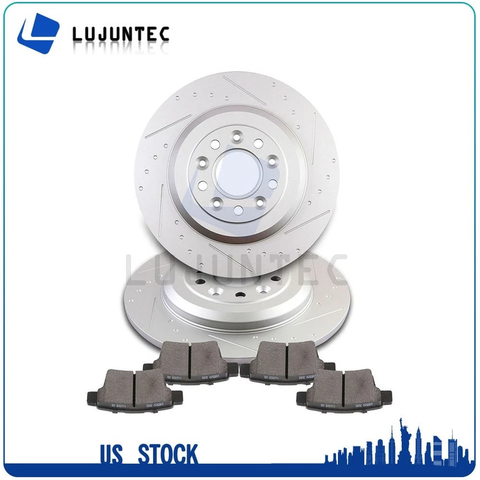 Rotores de freno traseros premium y pastillas metálicas para Mercury Montego 2005 2006 2007 Foto 1 de 1