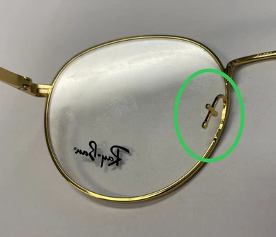 VISIONARY PARTS Nose Pads for glasses Ray Ban Cross Mount 13mm PVC Tear Drop Push-In