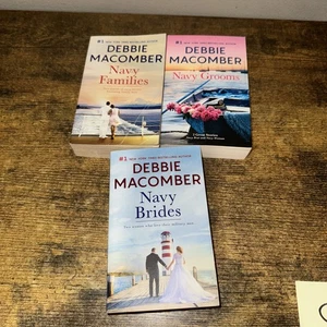 Debbie Macomber NAVY SERIES complete set w/all 6 stories in 3 paperback books c - Foto 1 di 2