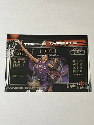 2000-01 Fleer Triple Crown Vince Carter Triple Threats #1 TT Toronto Raptors - Image 1 of 2
