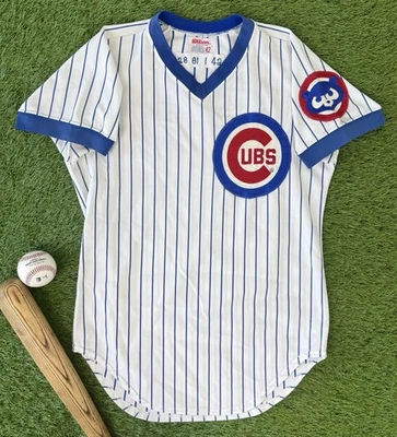 Camiseta de jogo de beisebol Bill Buckner Chicago Cubs 1981 Team Issued MLB vintage usada - Imagem 1 de 4
