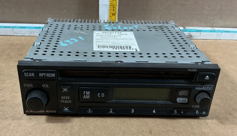 2002-2003 Mitsubishi Galant Radio Receiver CD Player MR587248 OEM - Image 1 of 4