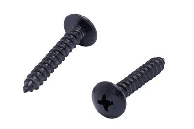 BOLT DROPPER No. 8 X 1" Stainless Truss Head Phillips Wood Screw 25 Pack Black Xylan Coated