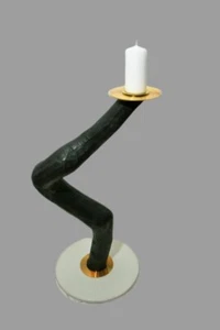 Kerzenständer Skulptur Deko Objekt Holz Kunst Design Handwerk - Bild 1 von 2