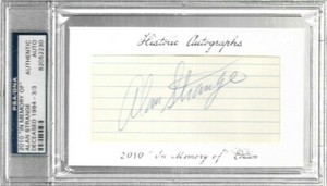 Alan Strange 1934-35,40-42 St. Louis Browns 2010 In Memory Of auto. d1994