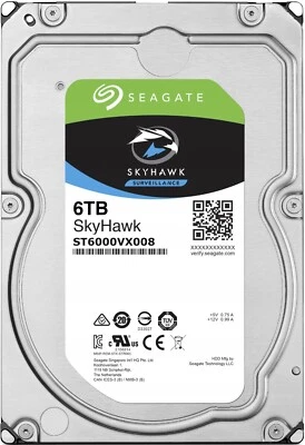 FESTPLATTE SEAGATE SKYHAWK ST6000VX008 6TB 5400U/min 256MB SATA III 3.5" Zoll - Bild 1 von 4